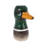 Vaas Eend groen aardewerk 18x16,5x24cm