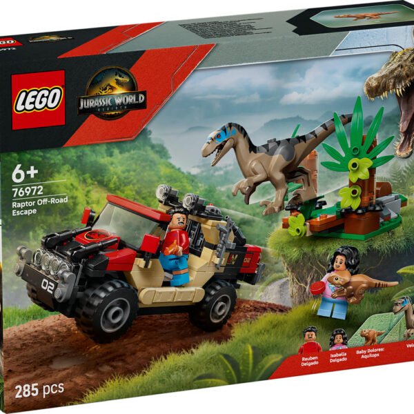 LEGO Jurassic World Offroad raptorontsnapping
