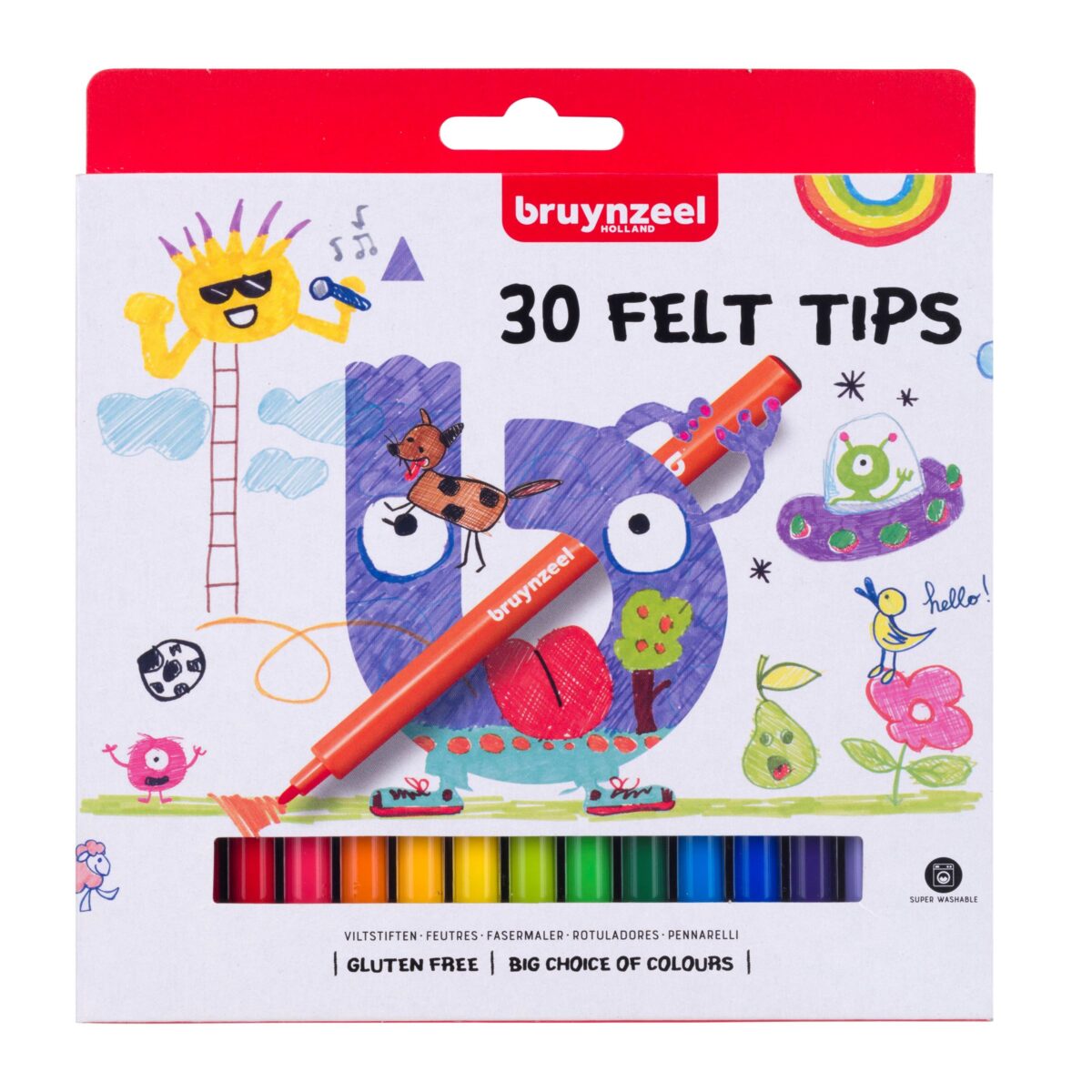 Bruynzeel Viltpunters etui - 30 viltstiften
