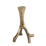 Kandelaar Brench antiek goud aluminium 15x13x22cm