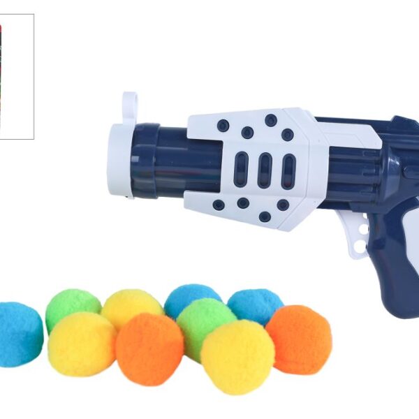 Pistool met 11 soft balletjes 17,5cm