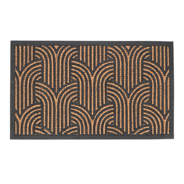 Esschert Design Deurmat Kokos en Rubber Art Deco 45x75cm