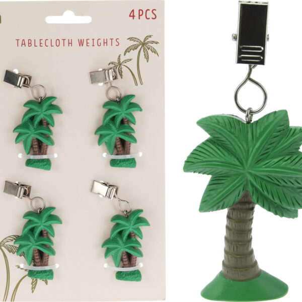 Tafelkleedgewichten Palmboom 4 stuks