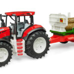 Bruder Roadmax Tractor met trailer en 3 boomstammen