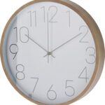 Wandklok 30cm hout look rand
