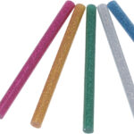 Lijmpatronen 7x100mm glitter gekleurd