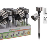 Solarlamp RVS 36cm mini spot vesrstelbaar