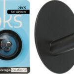 Ophanghaakjes RVS 2 stuks - mart zwart