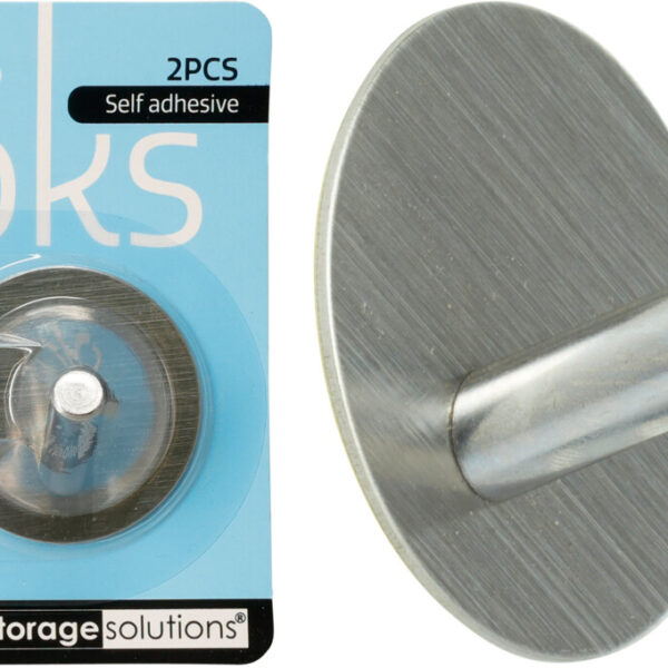 Ophanghaakjes RVS 2 stuks - zilver