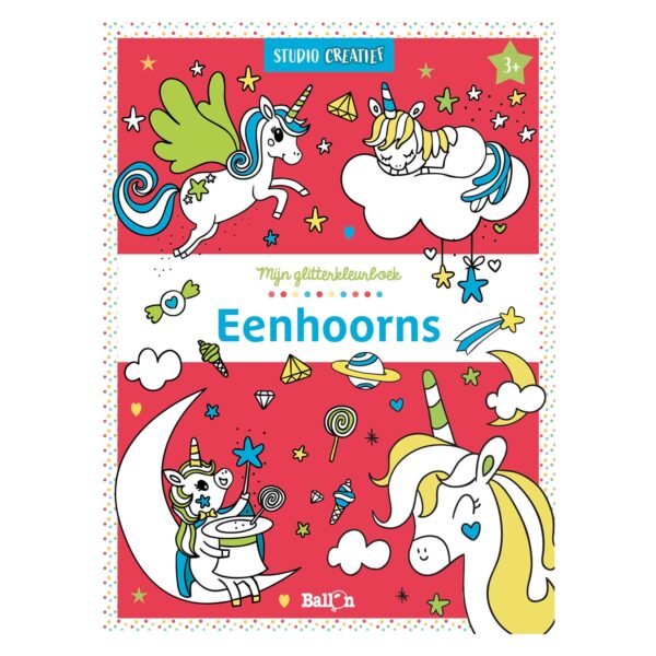 De Ballon - Mijn glitterkleurboek Eenhoorns