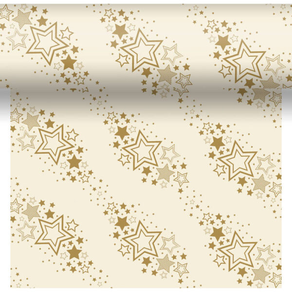 Duni tafellaken Holiday Star Cream 138x220cm