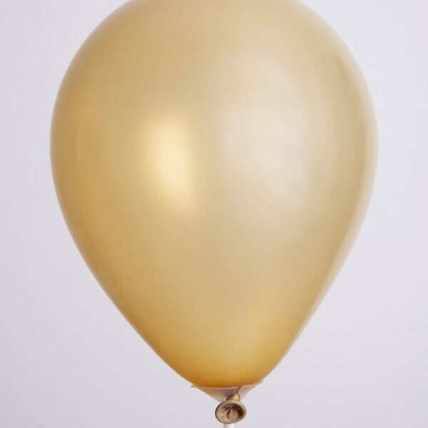 Zak met 25 ballons no. 12 metallic goud