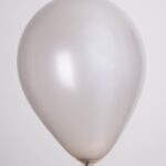 Zak met 25 ballons no. 12 metallic zilver