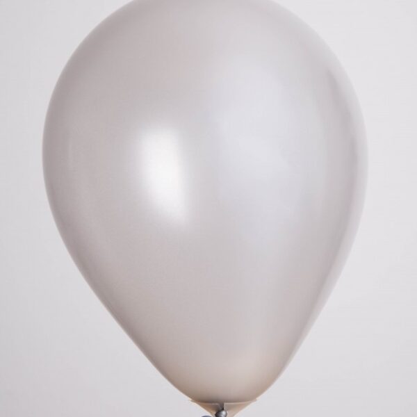 Zak met 25 ballons no. 12 metallic zilver