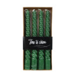 Tafelkaars X4 Twist 4uur 2x2x20cm - dennen groen