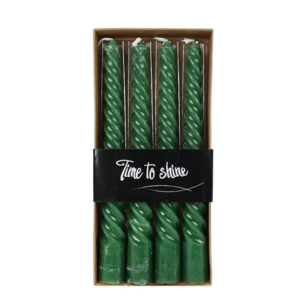 Tafelkaars X4 Twist 4uur 2x2x20cm - dennen groen