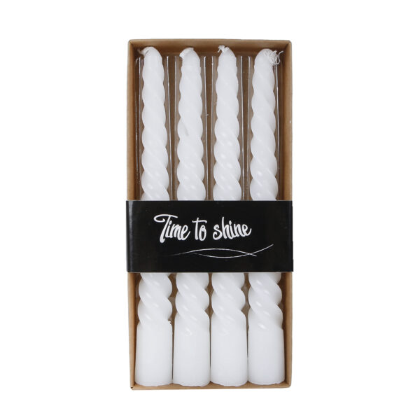 Tafelkaars X4 Twist 4uur 2x2x20cm - wit