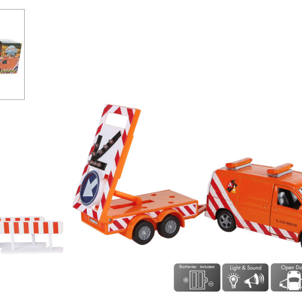 Kids Globe VW Transporter met pijlwagen met licht die cast p