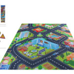 Roadblasters verkeerskleed 80x70cm met auto en accessoires