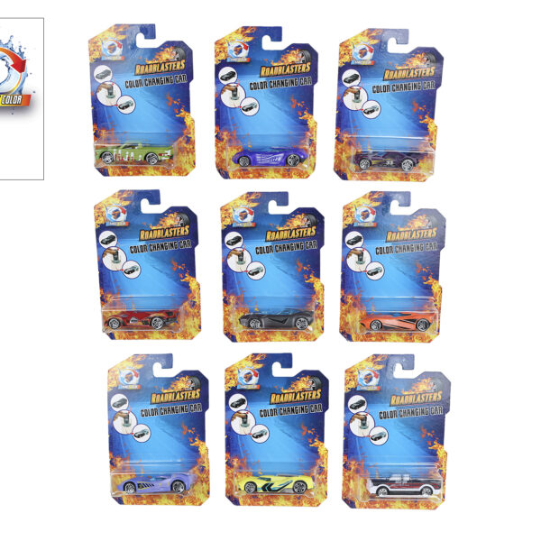 Roadblasters auto color change die cast ass 1:64 7-8cm
