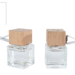 Diffuserset "Aroma Art" car clip a4 glas/hout 3,5x3,5x5cm