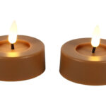 Countryfield LED Theelicht Maxi rustiek 2 stuks - amber