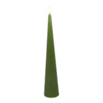 Countryfield LED Kegelkaars rustiek 5x5x25cm - l.groen