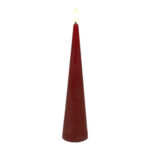 Countryfield LED Kegelkaars rustiek 5x5x29,5cm - rood