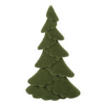Countryfield Kerstboom ovaal gevlokt Mea M groen 13x13x24cm