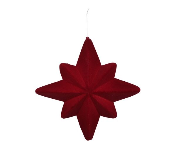 Countryfield Ster Flocked Mea S rood 5x22x22cm