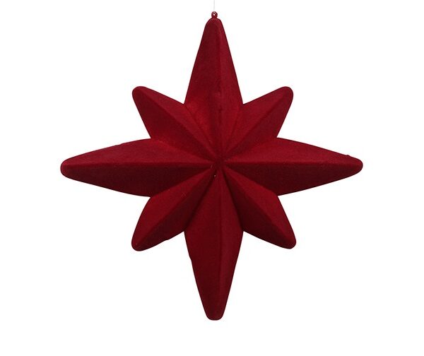 Countryfield Ster Flocked Mea M rood 6x40x40cm