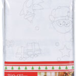 Tafelkleed 240x135 cm om in te kleuren kerst