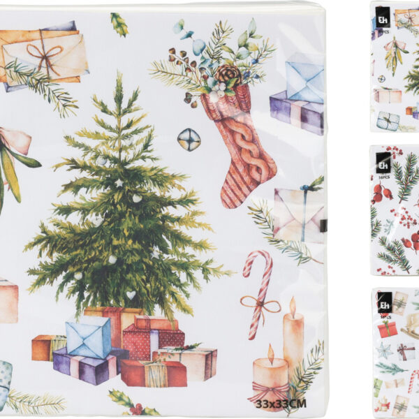 Servetten Kerst II 33x33cm