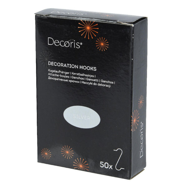 Kerstbalhaakjes Zilver