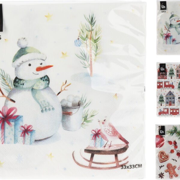 Servetten Kerst III 33x33cm