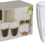 Dubbelwandig Koffie-Theeglas 350ml set 2 stuks in doos