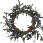 Kerstkrans Blauwe Bessen 30cm