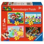 4 puzzels 12+16+20+24 stukjes - Super Mario