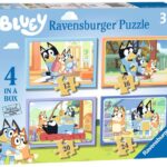 4 puzzels 12+16+20+24 stukjes - Bluey