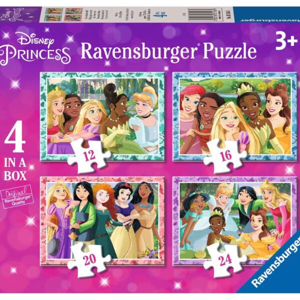 4 puzzels 12+16+20+24 stukjes - Disney Princess