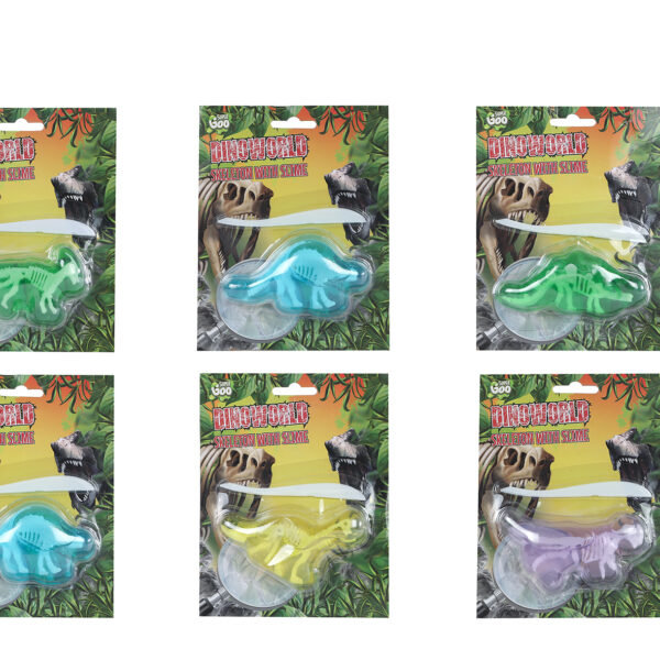 DinoWorld skelet met dinoslijm 6 figuren 4ass kleur 10cm