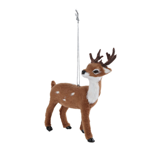 Hang-sculptuur Rendier bruin kunststof 9,5x5x11cm