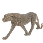 Sculptuur Panter S glinster goud polystone 24,5x5x11cm