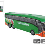 Kids Globe bus die cast licht en geluid pull back 18,5cm