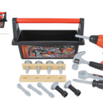Gereedschapsset in gereedschapsbak met boormachine 18dlg