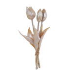 Kunstbloem Tulp 3x champagne goud PE 25cm
