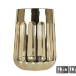 Windlicht Airen L goud glas 11,5x9x19cm