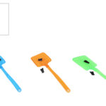 Sticky vliegenmepper met vliegen 3ass 24cm