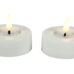 Countryfield LED Theelicht Maxi rustiek 6,7cm 2 stuks - wit