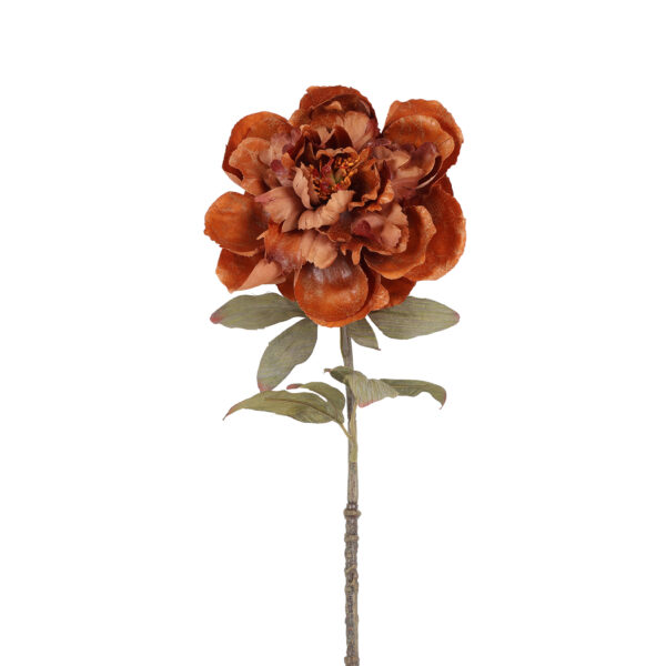 Countryfield Kunstbloem Peony Sibel L bruin 57cm
